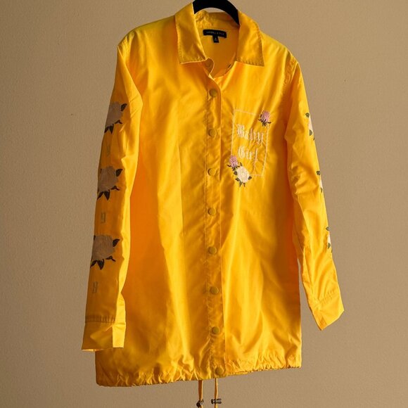 Kendall & Kylie Jackets & Blazers - Kendall & Kylie Jacket Yellow Baby Girl Rose long trench coat *NEW